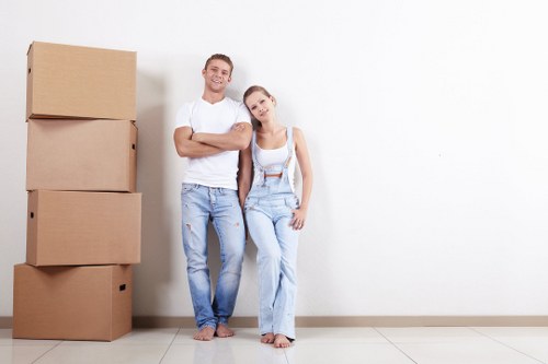 Boxes and furniture stored safely in a Peckham storage unit
