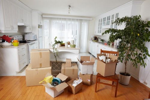 Organised Peckham storage space for furniture and boxes